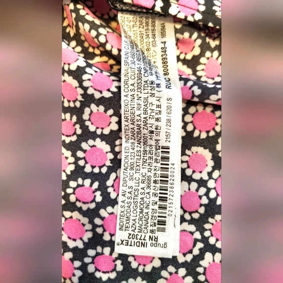 Zara black/purple Flower daisy dress - Picture 3 of 6